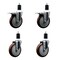 Service Caster 5'' Maroon Poly Swivel 1-1/2'' Expanding Stem Caster Set 2 Total Lock Brakes, 4PK SCC-EXTTL20S514-PPUB-MRN-2-S-2-112 - alternate 1